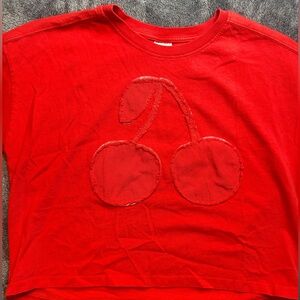 Zara Red Cherry Top Girls size 11-12
